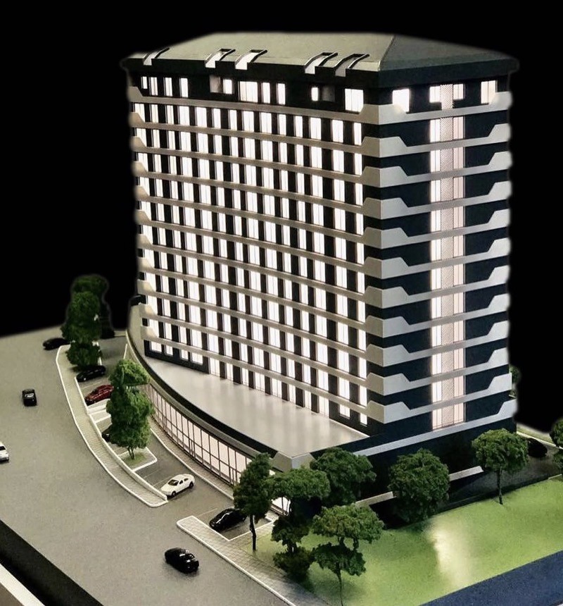 Konut maketi yüksek katlı yapı modeli